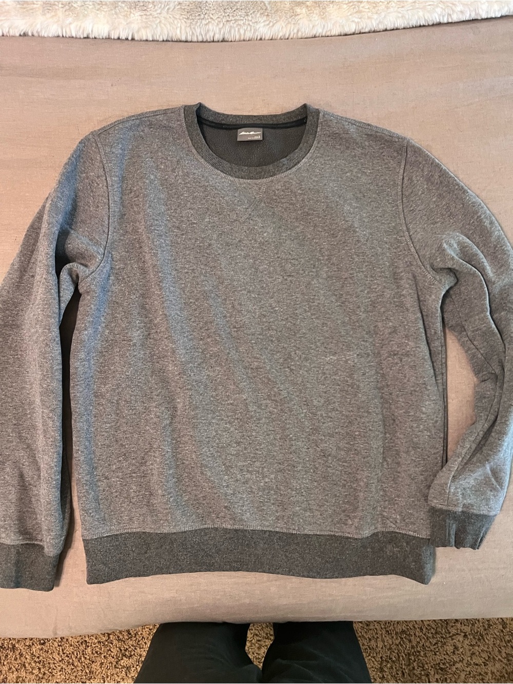 Eddie Bauer Men's Gray Crewneck Sweatshirt
